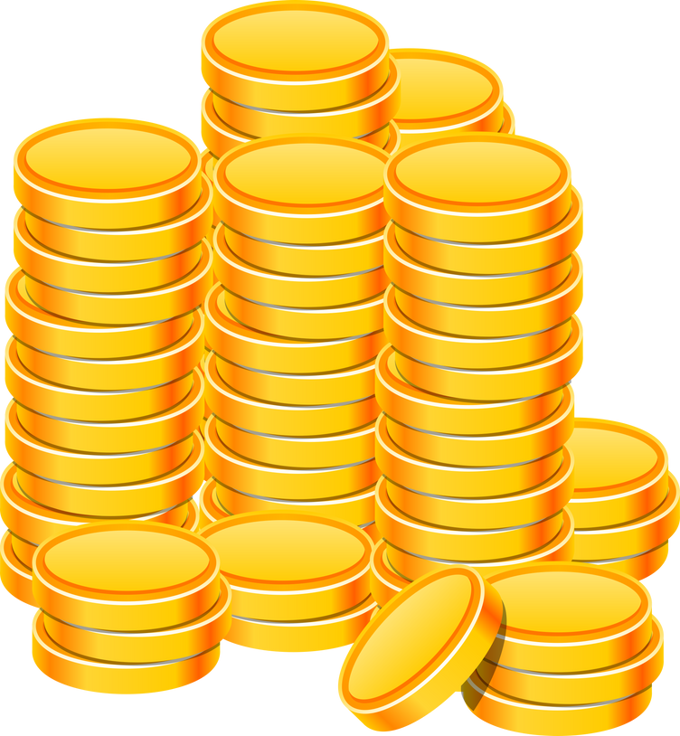 Heap of Gold Coins Illustration